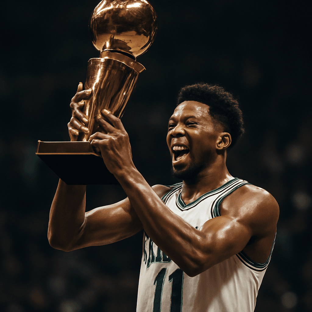 Brunson Hoists Larry Bird Trophy as 2026 Eastern Conference Finals MVP