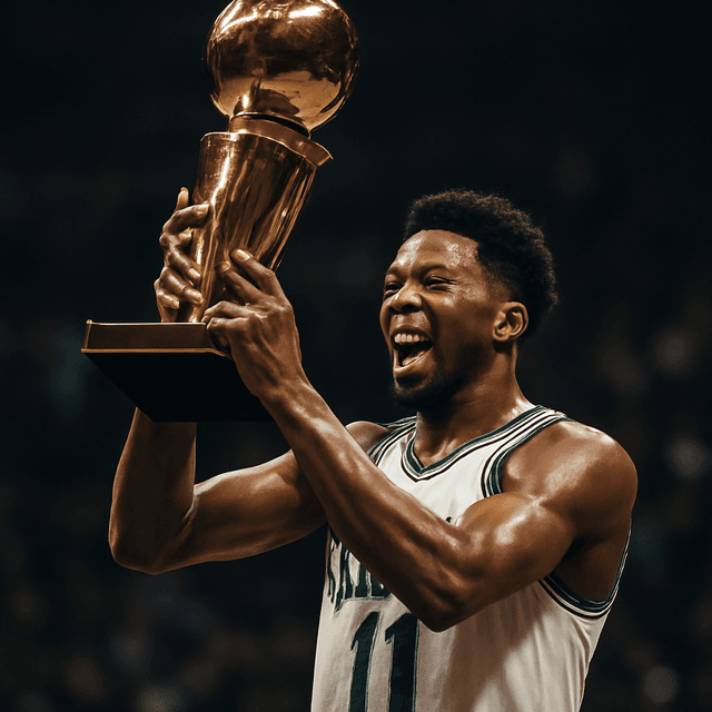 Brunson Hoists Larry Bird Trophy as 2026 Eastern Conference Finals MVP