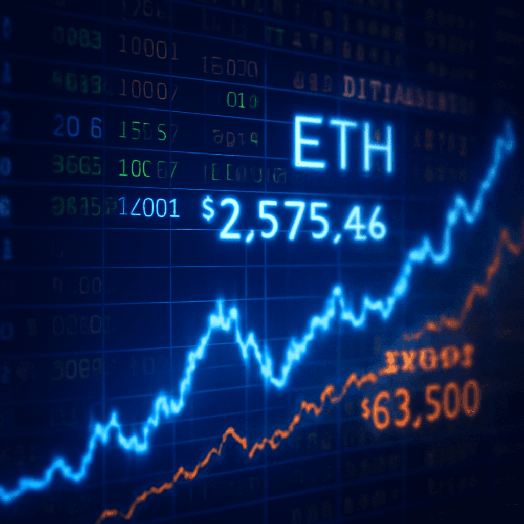Ether Pushes Crypto Higher While Bitcoin Holds Above $63,000, Signaling Potential Recovery