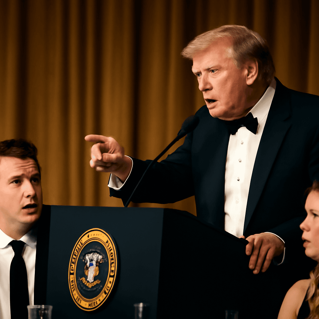 Trump Jokes With Press and Fires Barbs at ‘Fake News’ During WHCA Dinner Amid Security Concerns