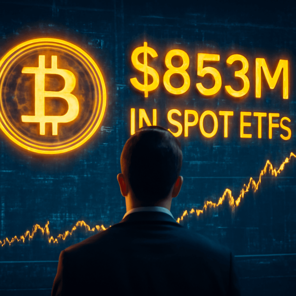Investors Pour $853M Into Bitcoin Spot ETFs, Led by BlackRock’s IBIT