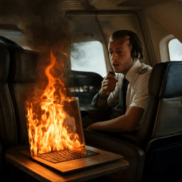 Passenger Laptop Ignites Mid‑Flight on US Airliner, Crew Contain Blaze and Injuries Reported