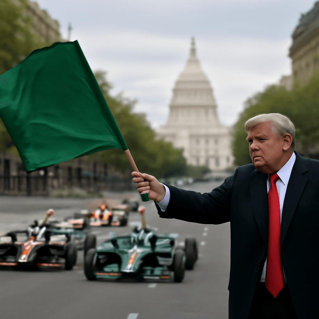 Trump Signals Start of Historic Freedom 250 IndyCar Race Through Washington Streets