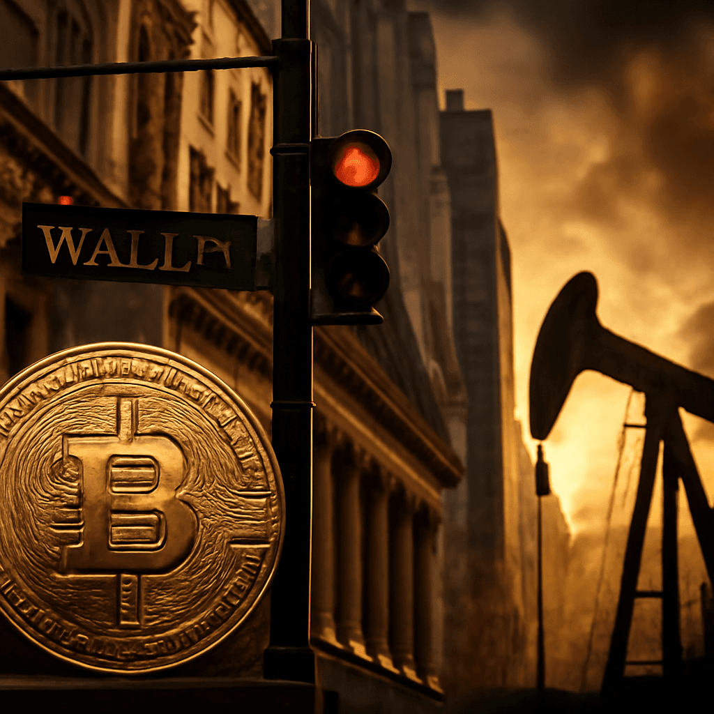 Bitcoin Pauses as Oil Spike Revives Fed Rate Hike Bets, Wall Street Softens