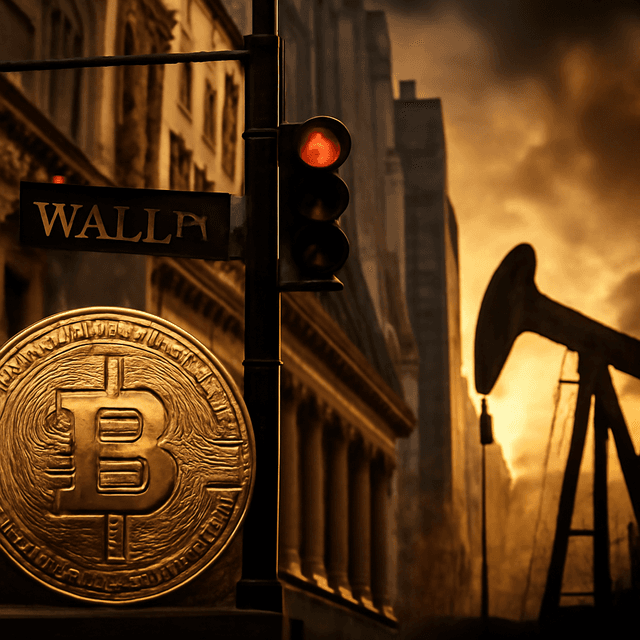 Bitcoin Pauses as Oil Spike Revives Fed Rate Hike Bets, Wall Street Softens