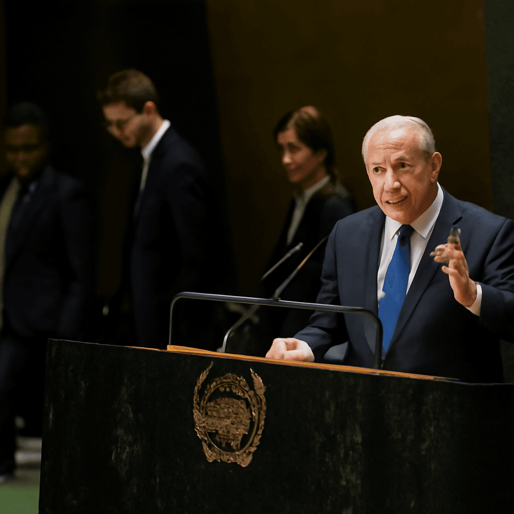 Netanyahu Defends Israel's Military Campaigns at UN as Delegates Stage Walkout Ahead of Speech